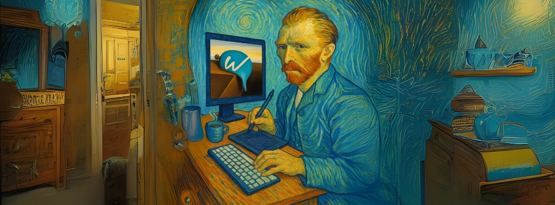 Van Gogh temalı waytive banner görseli